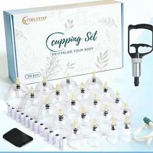 Cupping Therapy Set, 20 Cups, Chinese Cupping for Pain Relief, New in Box